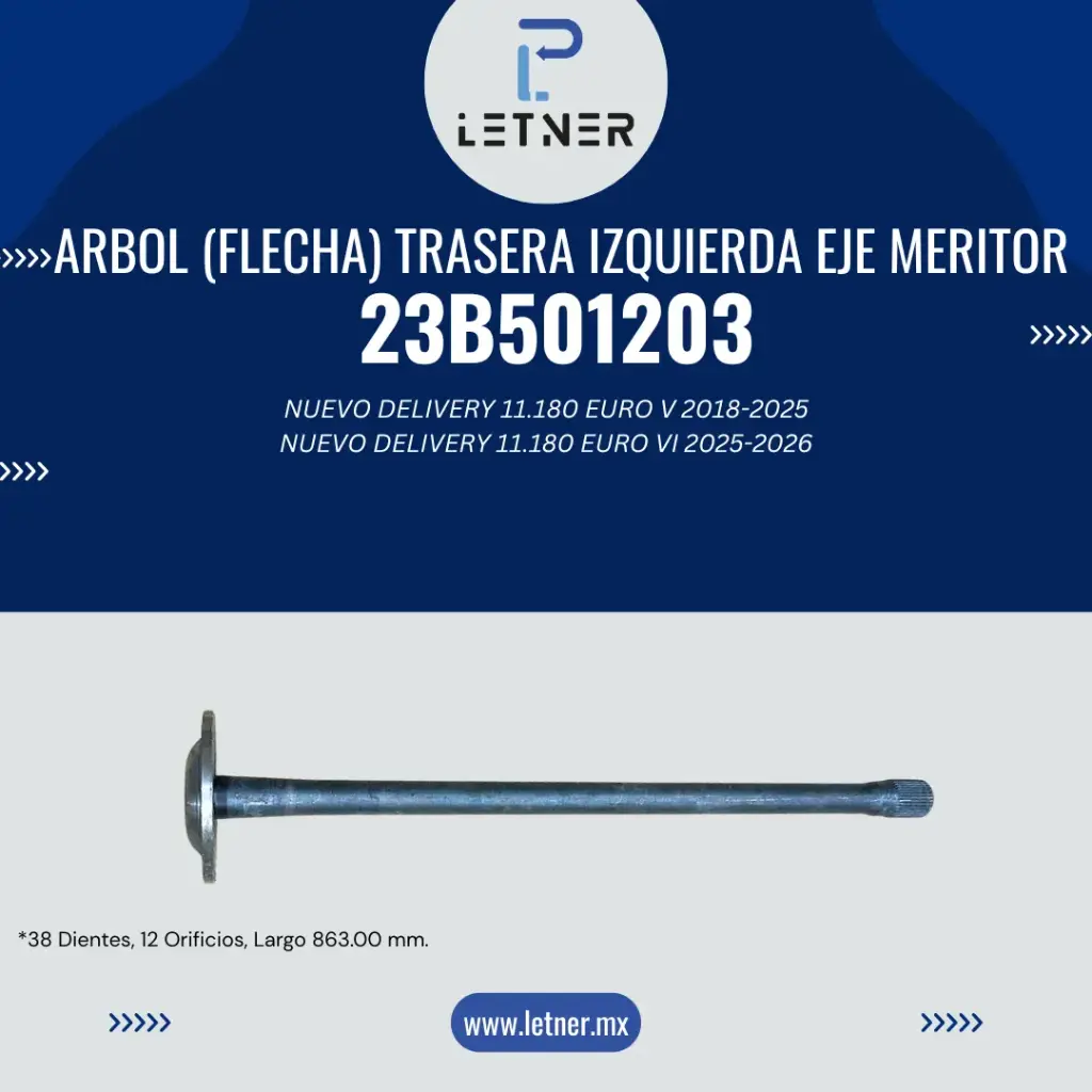 ARBOL EJE TRAS. IZQUIERDO