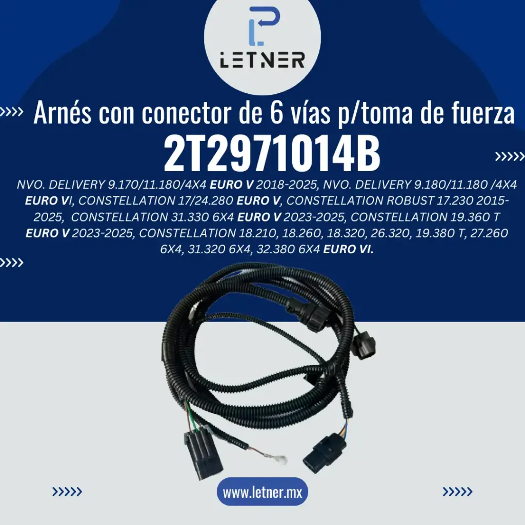 ARNES DE 6 VIAS CON CONECTOR PARA PTO 