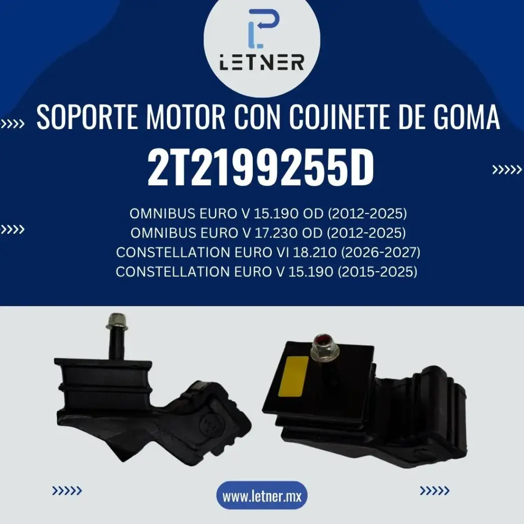 SOPORTE MOTOR CON COJINETE DE GOMA DEL.