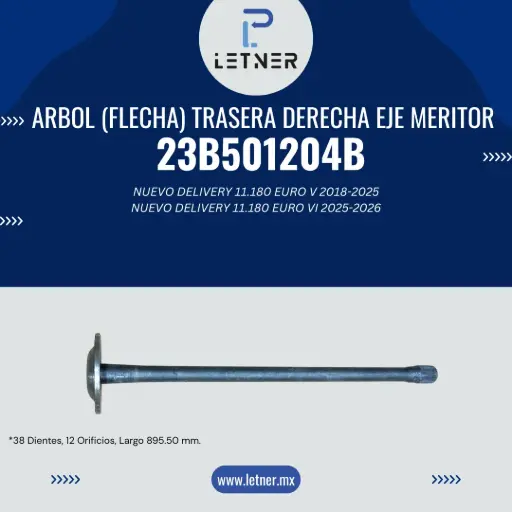 ARBOL EJE TRAS. DERECHO