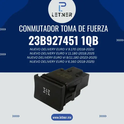 [23B927451  1QB] CONMUTADOR NEGRO SATINADO