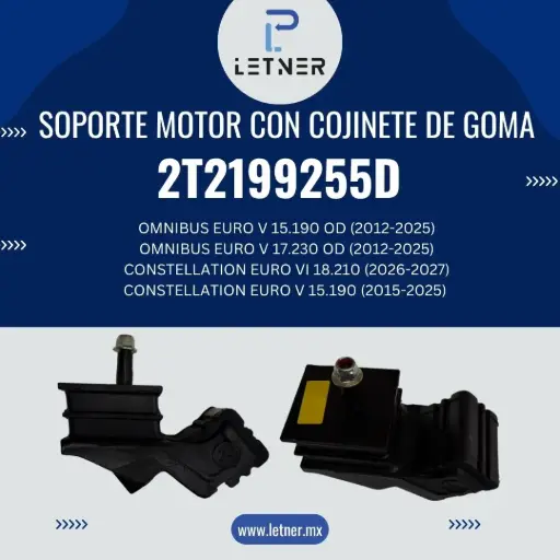 SOPORTE MOTOR CON COJINETE DE GOMA DEL.
