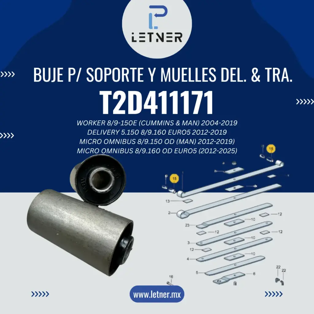 T2D411171 Casquillo de Cojinete Camión VW | LETNER