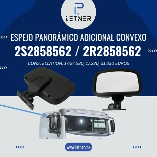 ESPEJO DERECHO SUPERIOR PARA RAMPAS (VISTA ABAJO)